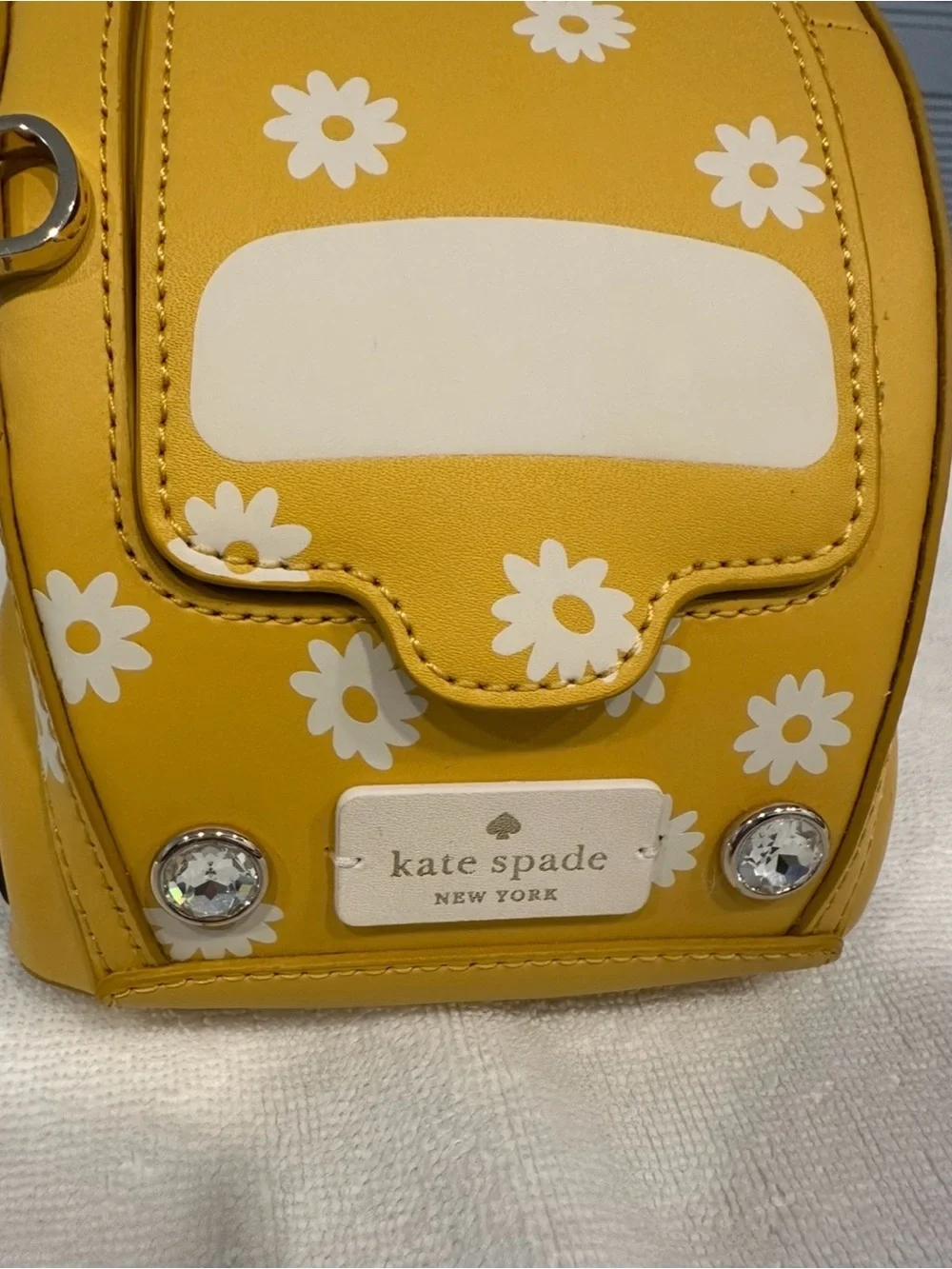 Kate Spade Beep Beep Car Crossbody Bag Novelty Yellow Daisy NWOT